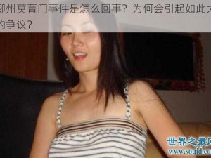 柳州莫菁门事件是怎么回事？为何会引起如此大的争议？