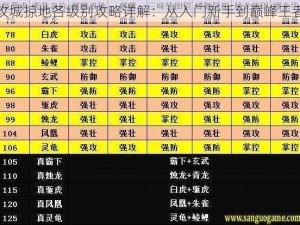 攻城掠地各级别攻略详解：从入门新手到巅峰王者