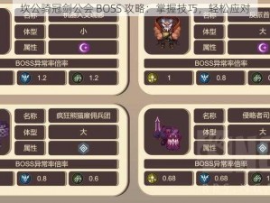 坎公骑冠剑公会 BOSS 攻略：掌握技巧，轻松应对