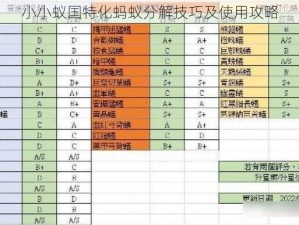 小小蚁国特化蚂蚁分解技巧及使用攻略