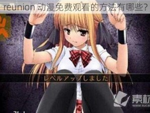 reunion 动漫免费观看的方法有哪些？