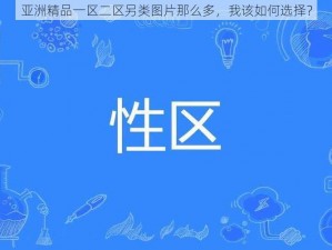 亚洲精品一区二区另类图片那么多，我该如何选择？