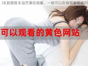 夜里 18 款禁用 B 站芒果在线看，一款可以在线观看视频的 APP