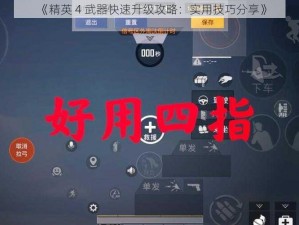 《精英 4 武器快速升级攻略：实用技巧分享》