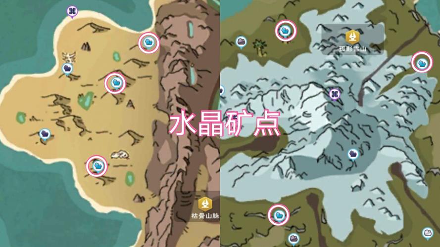 探索神秘世界:创造与魔法水晶矿分布地图揭秘
