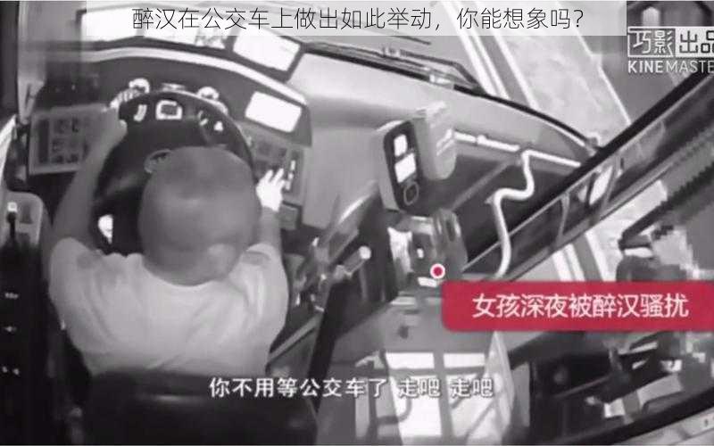 醉汉在公交车上做出如此举动,你能想象吗?