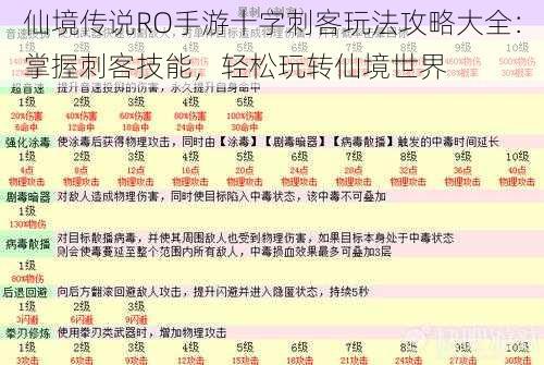 仙境传说RO手游十字刺客玩法攻略大全：掌握刺客技能，轻松玩转仙境世界