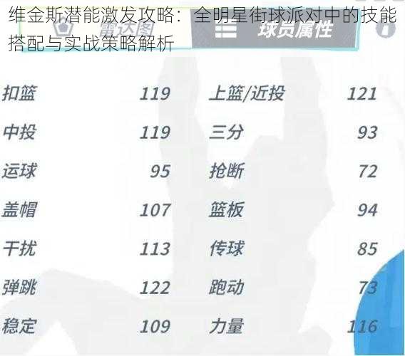 维金斯潜能激发攻略：全明星街球派对中的技能搭配与实战策略解析