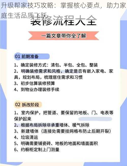 升级帮家技巧攻略：掌握核心要点，助力家庭生活品质飞跃