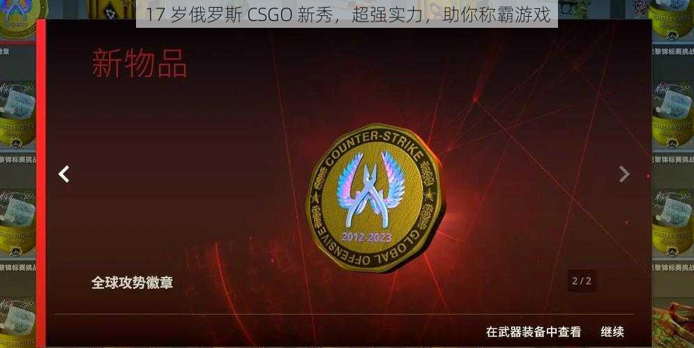 17 岁俄罗斯 CSGO 新秀，超强实力，助你称霸游戏