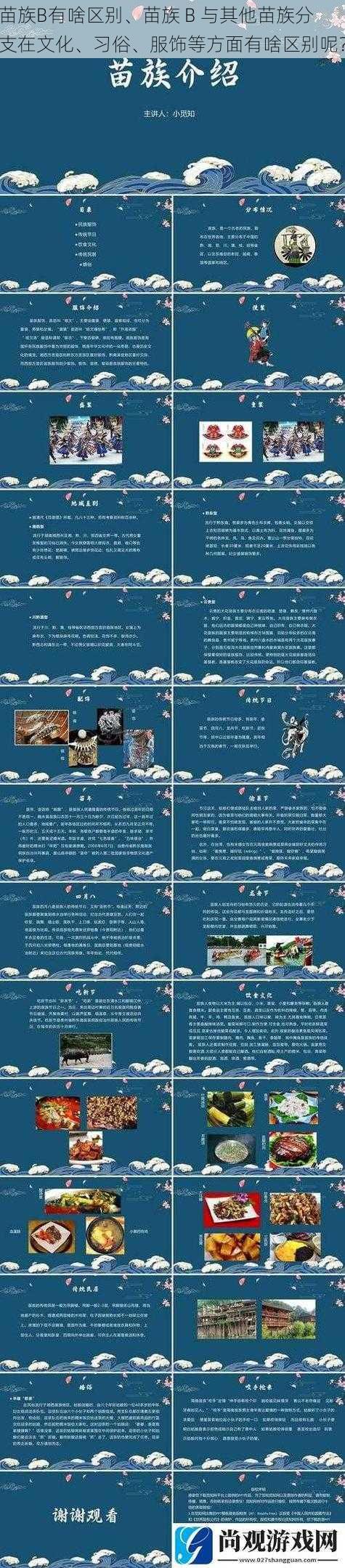 苗族B有啥区别、苗族 B 与其他苗族分支在文化、习俗、服饰等方面有啥区别呢？