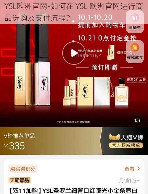 YSL欧洲官网-如何在 YSL 欧洲官网进行商品选购及支付流程？