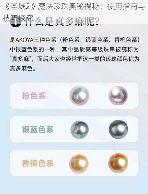 《圣域2》魔法珍珠奥秘揭秘：使用指南与技巧探究