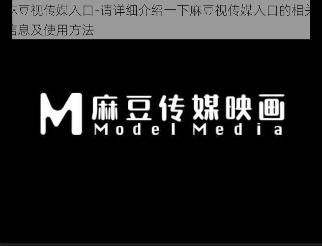 麻豆视传媒入口-请详细介绍一下麻豆视传媒入口的相关信息及使用方法