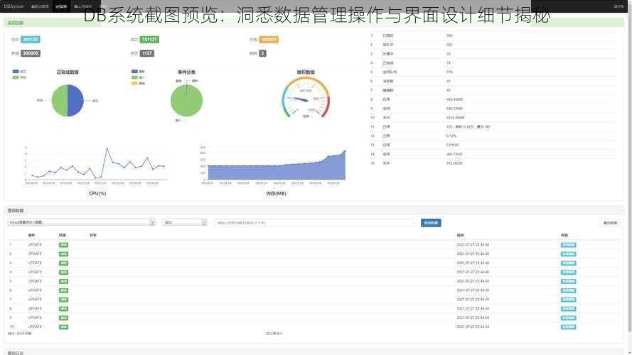 DB系统截图预览：洞悉数据管理操作与界面设计细节揭秘