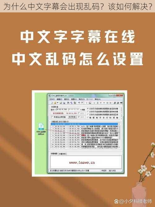 为什么中文字幕会出现乱码？该如何解决？