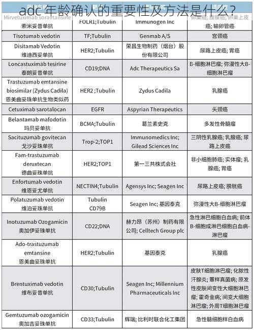 adc 年龄确认的重要性及方法是什么？