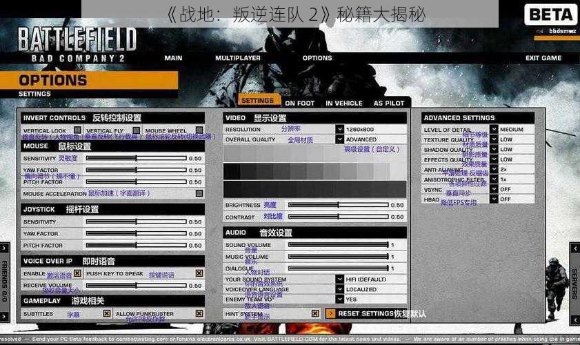 《战地：叛逆连队 2》秘籍大揭秘