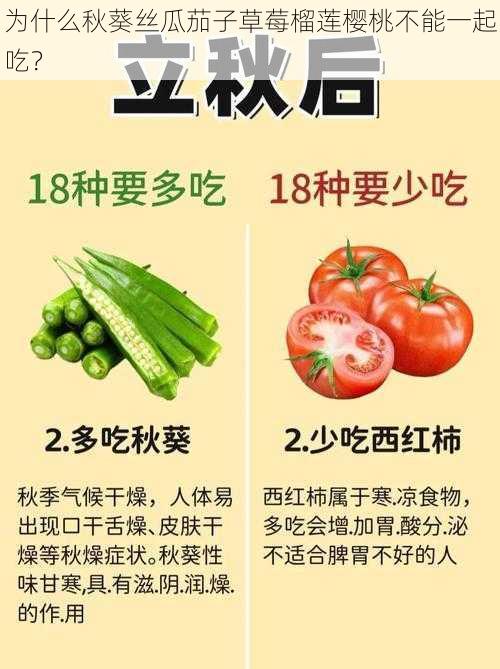 为什么秋葵丝瓜茄子草莓榴莲樱桃不能一起吃？