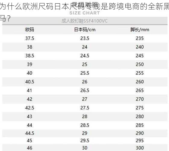 为什么欧洲尺码日本尺码专线是跨境电商的全新黑马？