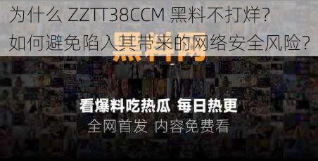 为什么 ZZTT38CCM 黑料不打烊？如何避免陷入其带来的网络安全风险？