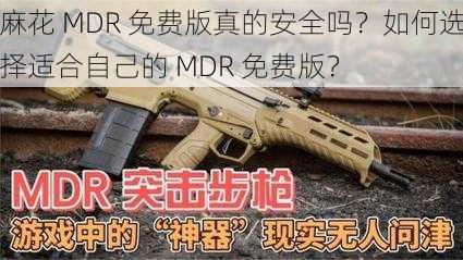 麻花 MDR 免费版真的安全吗？如何选择适合自己的 MDR 免费版？