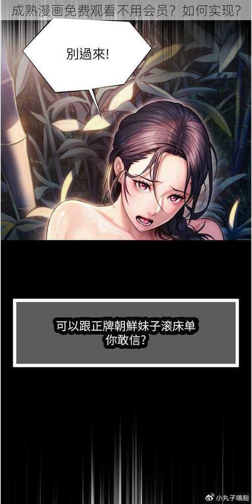 成熟漫画免费观看不用会员？如何实现？