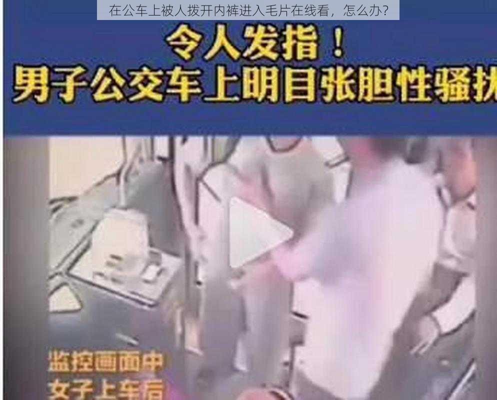 在公车上被人拨开内裤进入毛片在线看，怎么办？