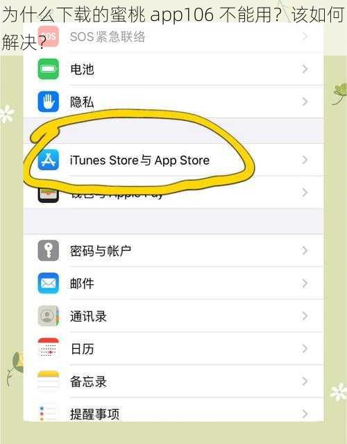 为什么下载的蜜桃 app106 不能用？该如何解决？