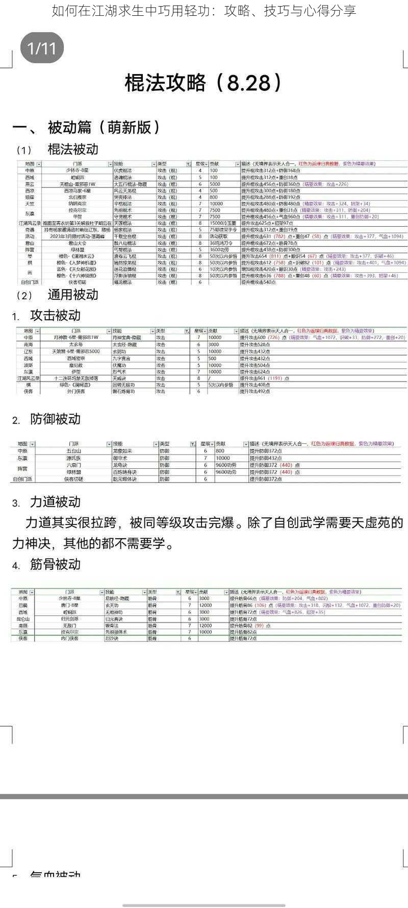 如何在江湖求生中巧用轻功：攻略、技巧与心得分享