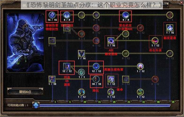 《恐怖黎明剑圣加点分享：这个职业究竟怎么样？》